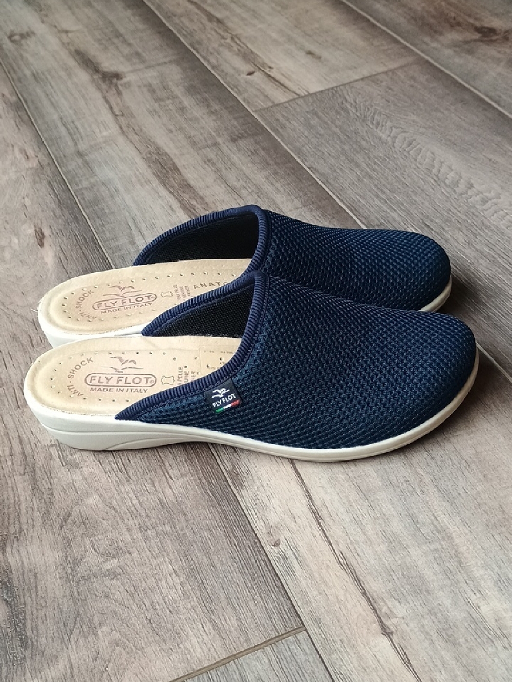 Fly Flot Women's Navy Slip-On Mesh Mules